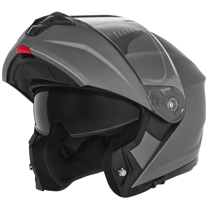 Casco moto flip-up NOX N968 titanio