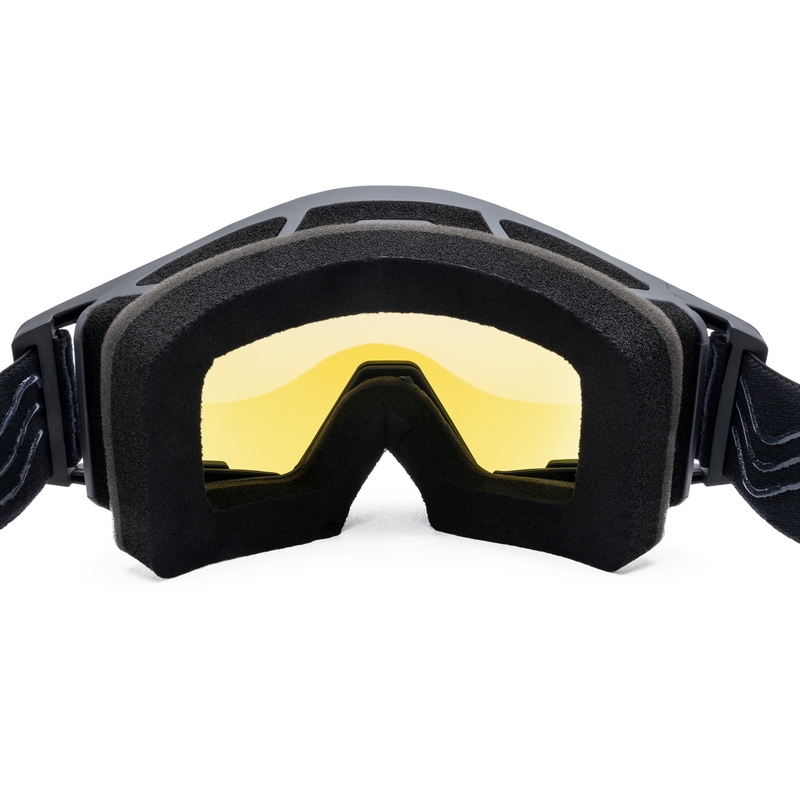 Occhiali da motocross iMX Sand nero-blu con plexiglass iridium blu