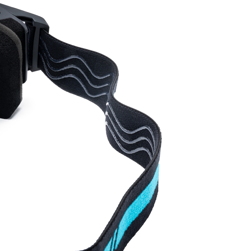 Occhiali da motocross iMX Sand nero-blu con plexiglass iridium blu
