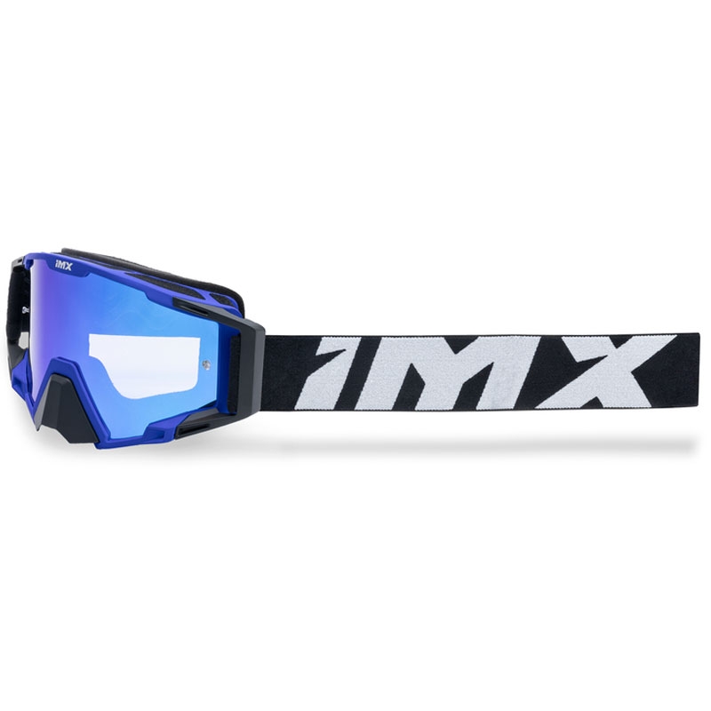 Occhiali da motocross iMX Sand nero-blu con plexiglass iridium