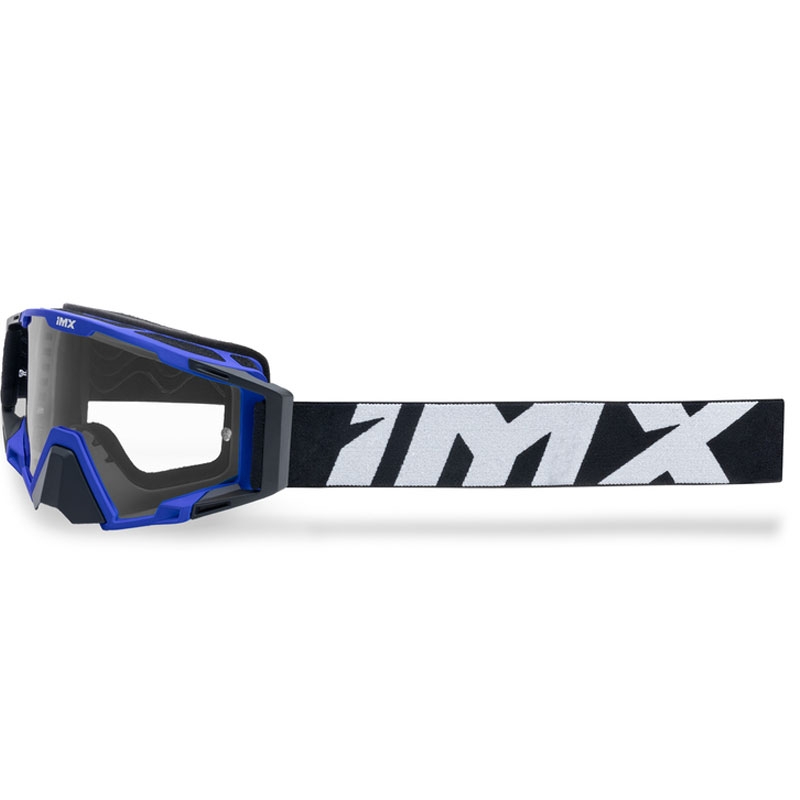 Occhiali da motocross iMX Sand nero-blu con plexiglass iridium