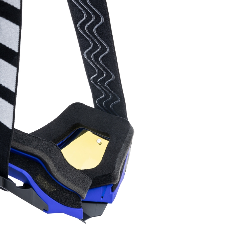 Occhiali da motocross iMX Sand nero-blu con plexiglass iridium