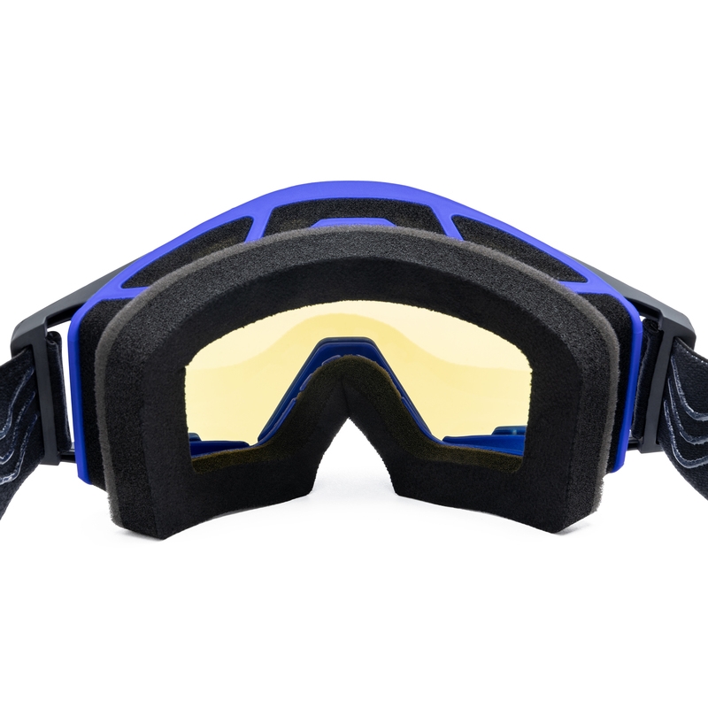 Occhiali da motocross iMX Sand nero-blu con plexiglass iridium