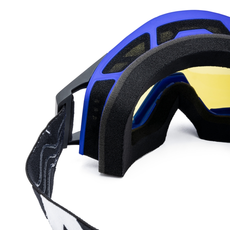 Occhiali da motocross iMX Sand nero-blu con plexiglass iridium