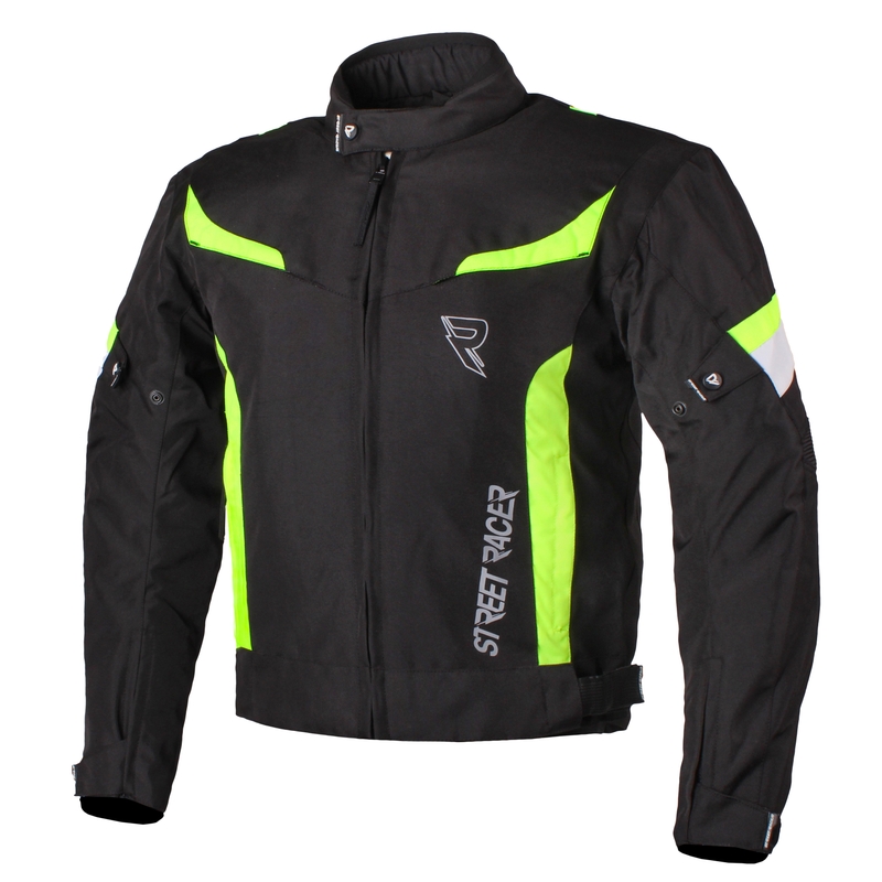 Bunda na motorku Street Racer Cyklon černo-fluo žlutá - II. jakost