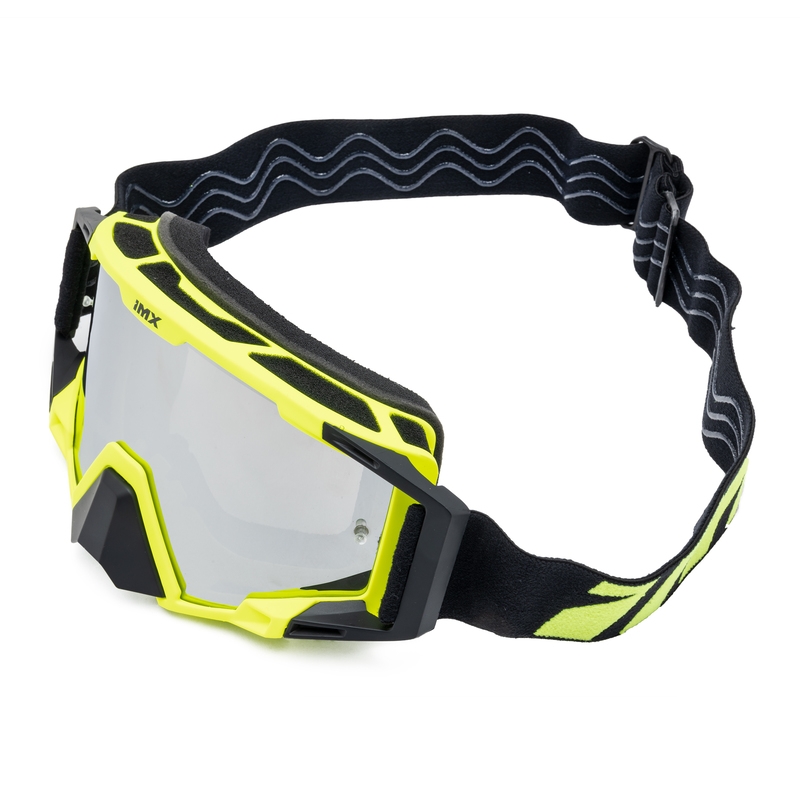 Occhiali da motocross iMX Sand giallo-nero con plexiglass iridium
