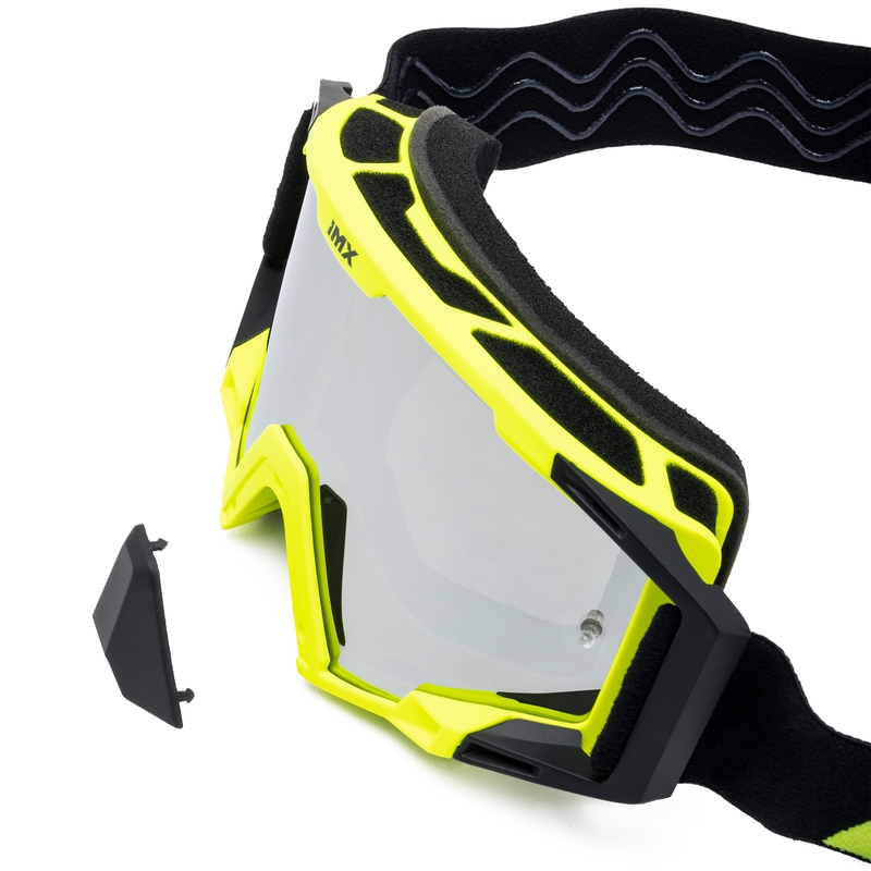 Occhiali da motocross iMX Sand giallo-nero con plexiglass iridium