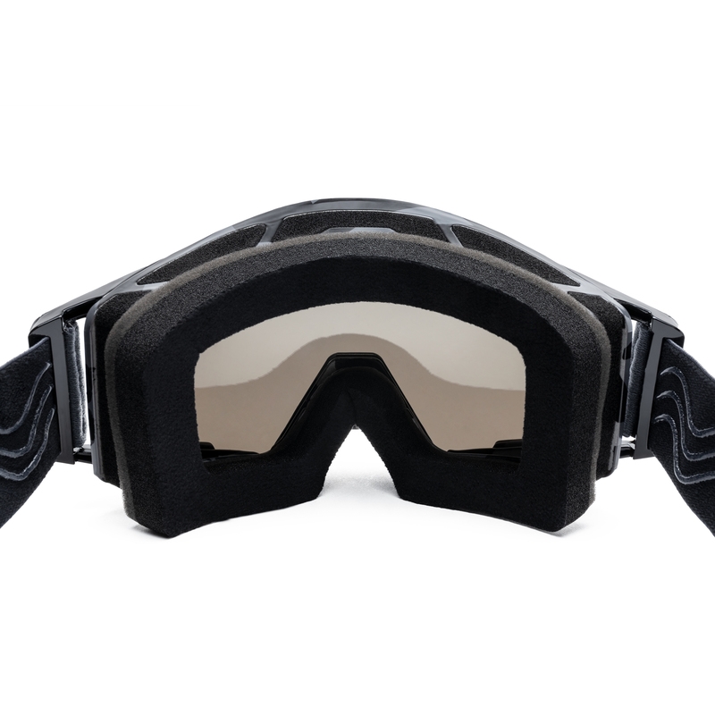 Occhiali da motocross iMX Sand grigio-nero con plexiglass iridium