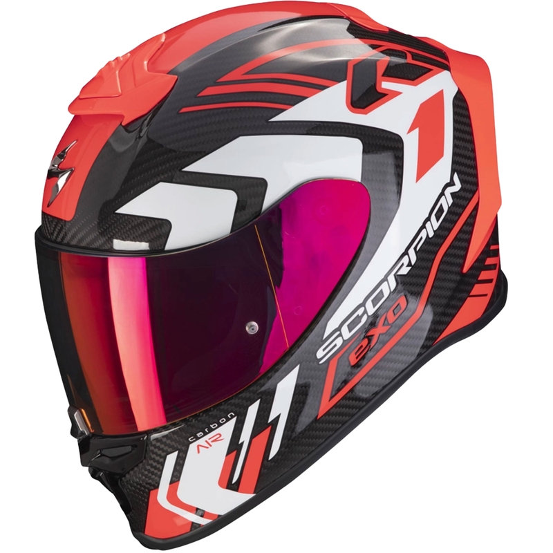 Casco integrale Scorpion EXO-R1 EVO Carbon Air Supra nero-rosso