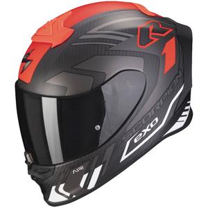 Casco integrale Scorpion EXO-R1 EVO Carbon Air Supra nero-argento-rosso