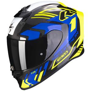 Casco integrale Scorpion EXO-R1 EVO Carbon Air Supra nero-giallo-fluo-blu