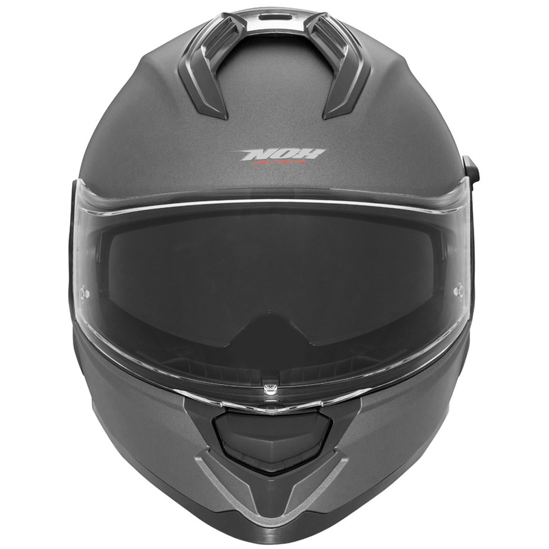 Casco integrale da moto NOX N304S, titanio opaco
