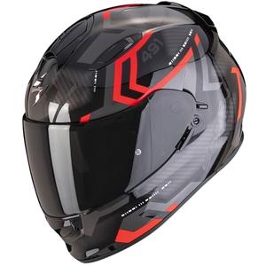 Casco integrale da moto SCORPION EXO-491 SPIN nero-rosso in offerta Saldi