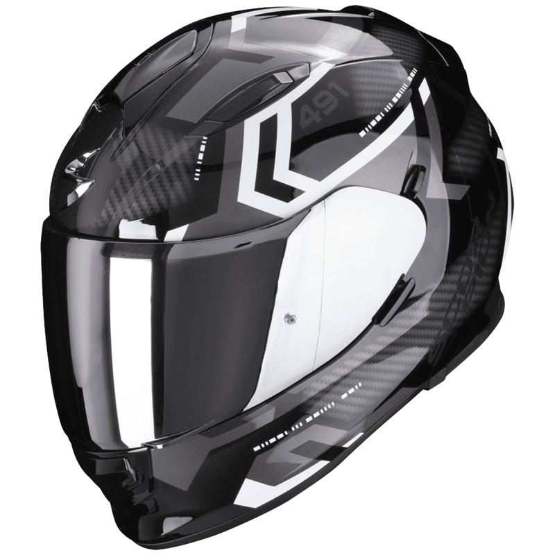 Casco integrale SCORPION EXO-491 SPIN nero-bianco in offerta Saldi