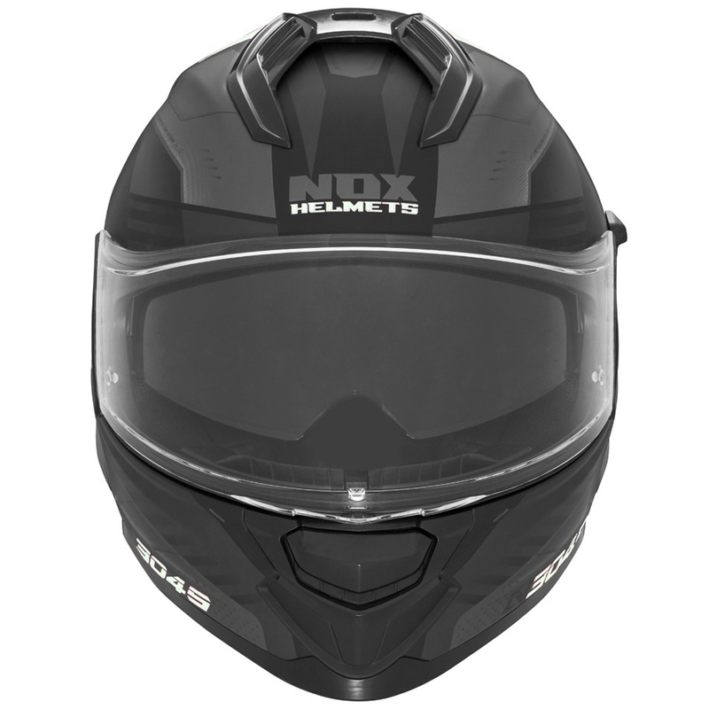 Casco integrale da moto NOX N304S CARVER nero opaco-bianco