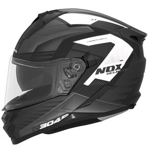 Casco integrale da moto NOX N304S CARVER nero opaco-bianco
