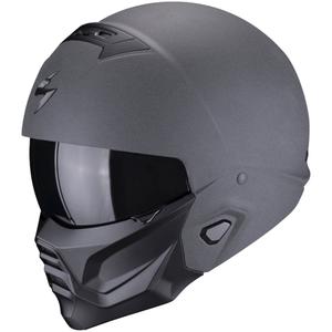 Casco aperto con maschera Scorpion EXO-COMBAT II Solid graphite grigio scuro