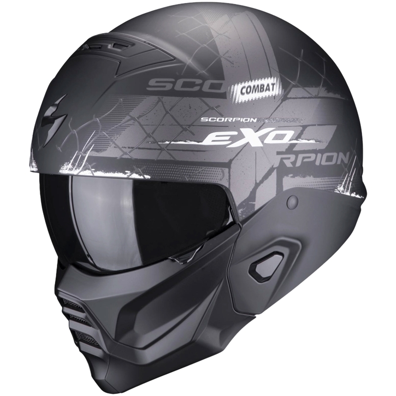 Casco aperto con maschera Scorpion EXO-COMBAT II Xenon nero e bianco opaco