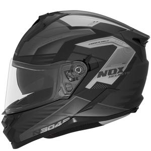 Casco integrale da moto NOX N304S CARVER nero opaco-titanio