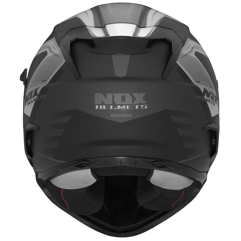 Casco integrale da moto NOX N304S CARVER nero opaco-titanio