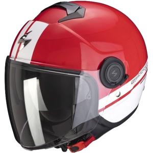 Casco moto SCORPION EXO-CITY STRADA rosso e bianco