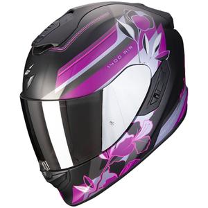 Casco moto integrale Scorpion EXO-1400 EVO Air Gaia nero e rosa opaco