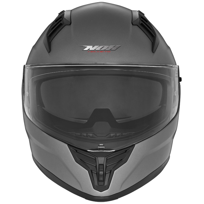 Casco integrale da moto NOX N401, titanio opaco