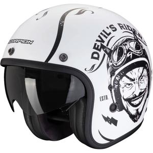 Casco moto aperto Scorpion Belfast Evo ROMEO nero opaco e bianco