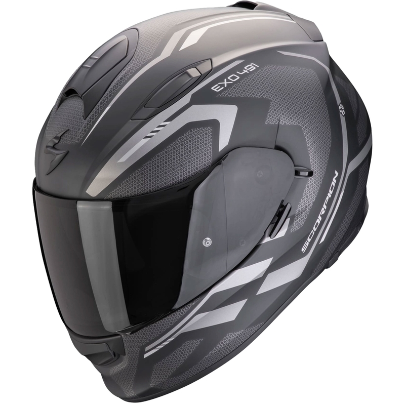 Casco integrale da moto Scorpion EXO-491 KRYPTA nero opaco-argento