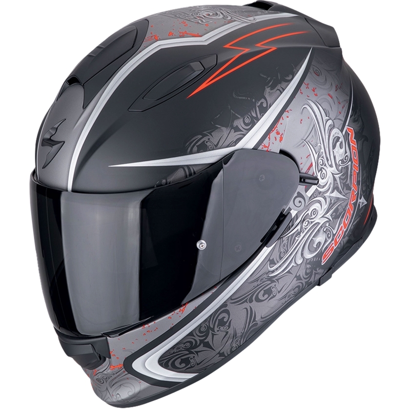 Casco integrale da moto Scorpion EXO-491 RUN nero opaco-rosso