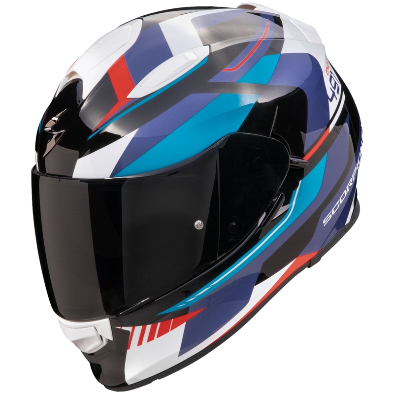 Casco integrale da moto Scorpion EXO-491 Abilis nero-blu-rosso