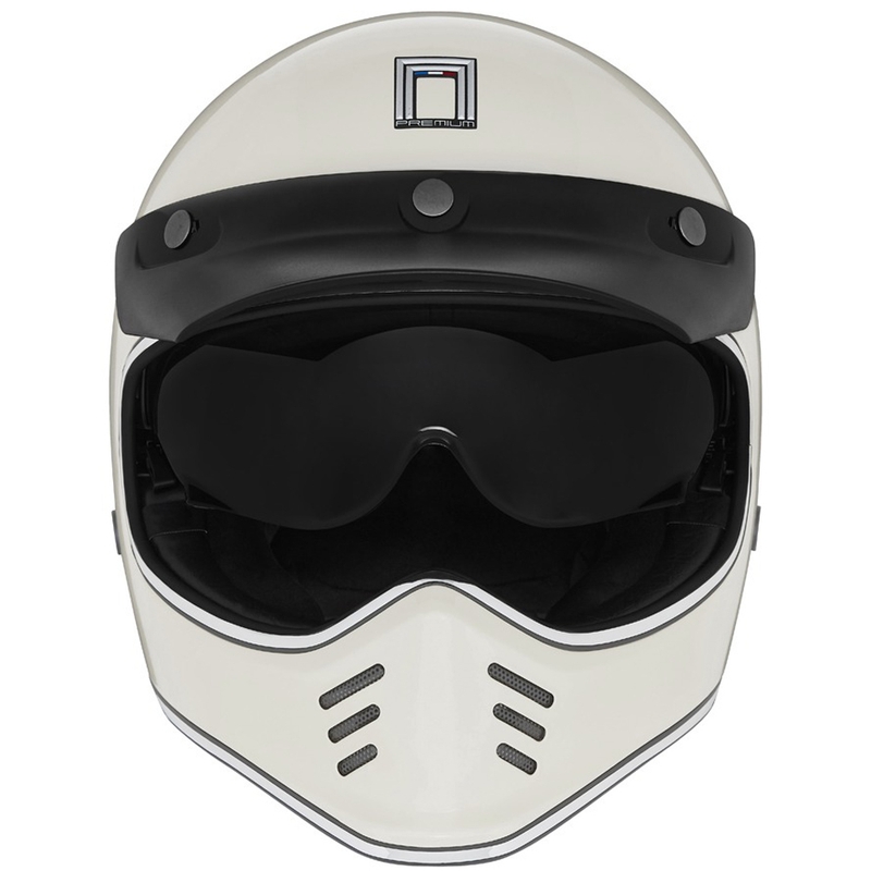 Casco integrale da moto NOX PREMIUM SEVENTY II bianco avorio