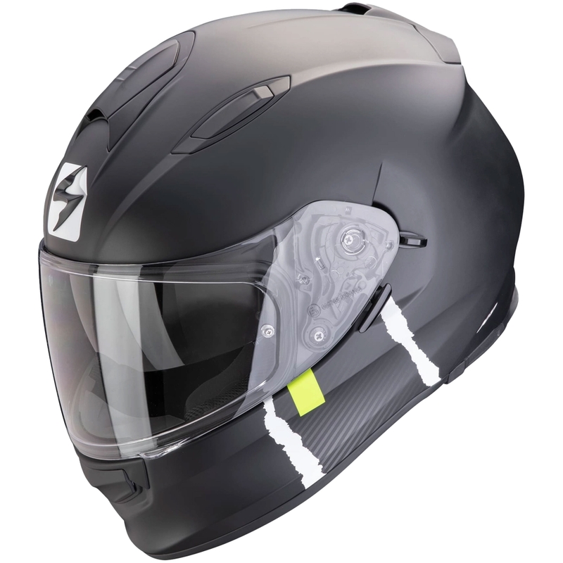 Casco integrale da moto Scorpion EXO-491 CODE nero opaco-argento Saldi
