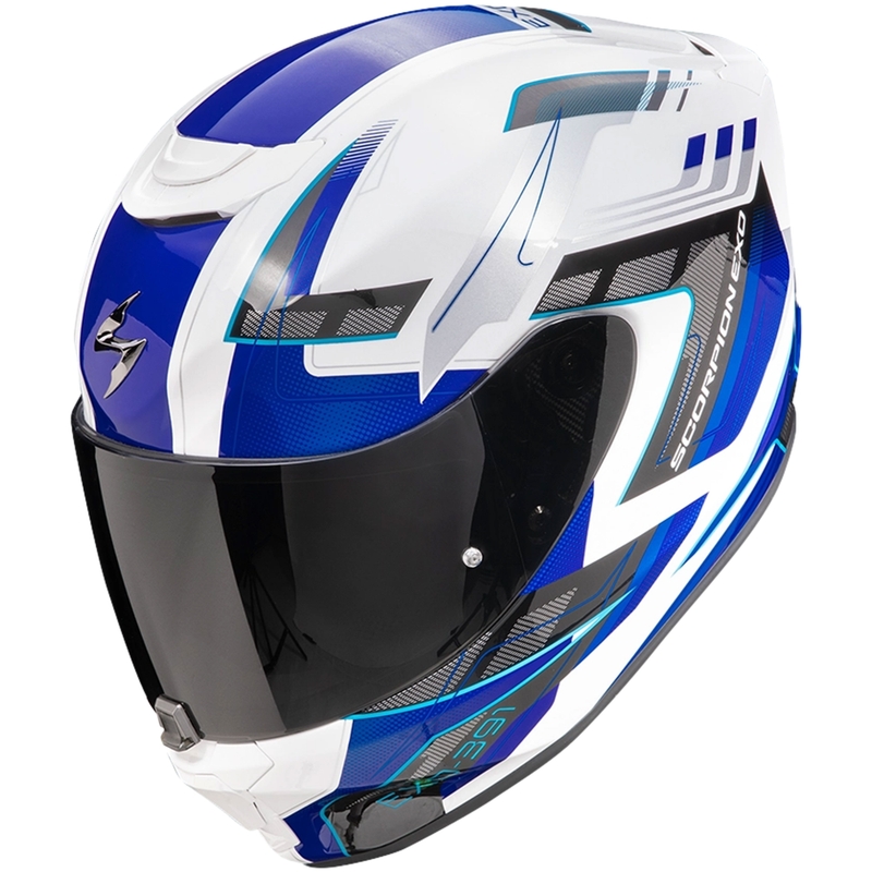 Casco moto integrale Scorpion EXO-391 CAPTOR bianco-blu Saldi