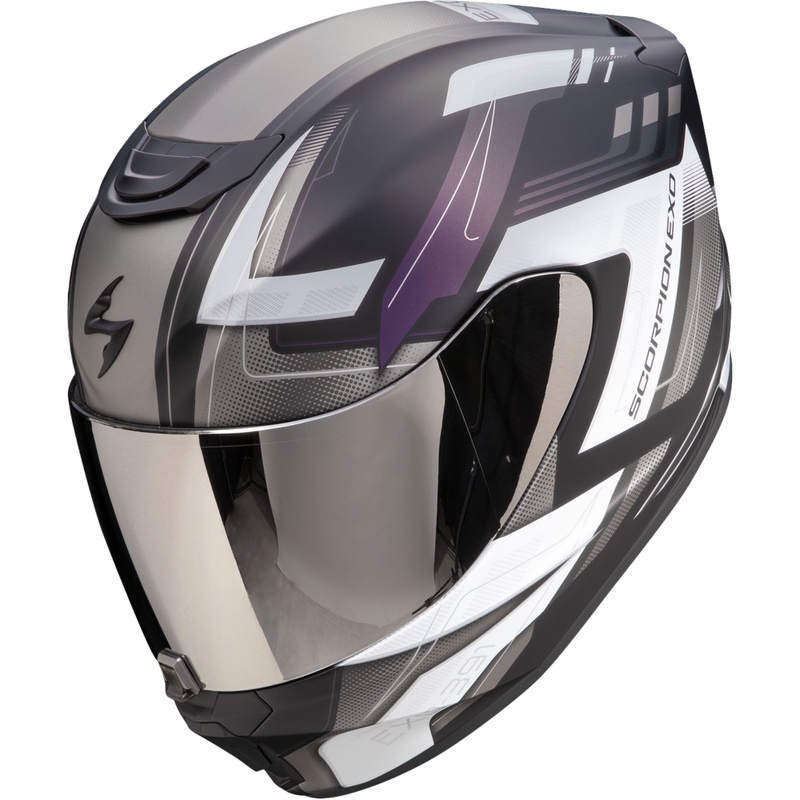 Casco integrale da moto Scorpion EXO-391 Captor nero opaco camaleonte in offerta Saldi
