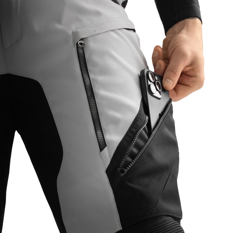 Pantaloni moto Rebelhorn Hardy 3.0 nero-grigio