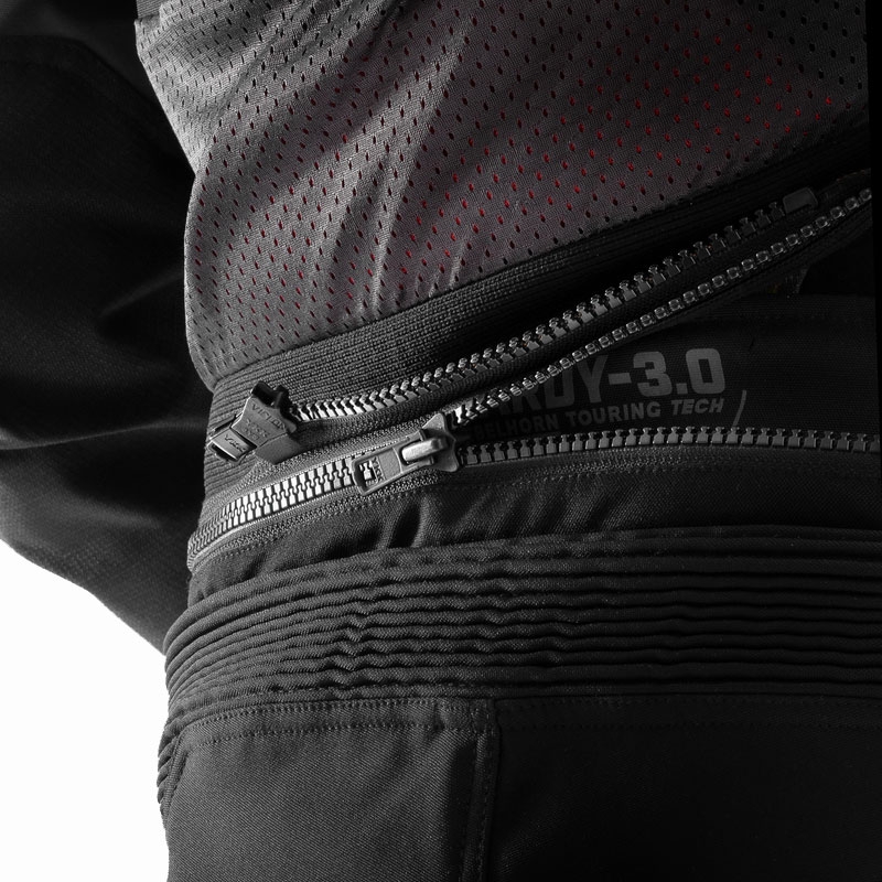Pantaloni moto Rebelhorn Hardy 3.0 nero-grigio