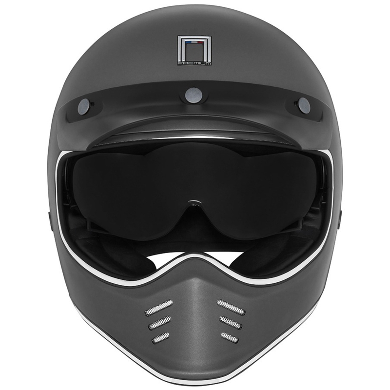Casco integrale da moto NOX PREMIUM SEVENTY II, titanio