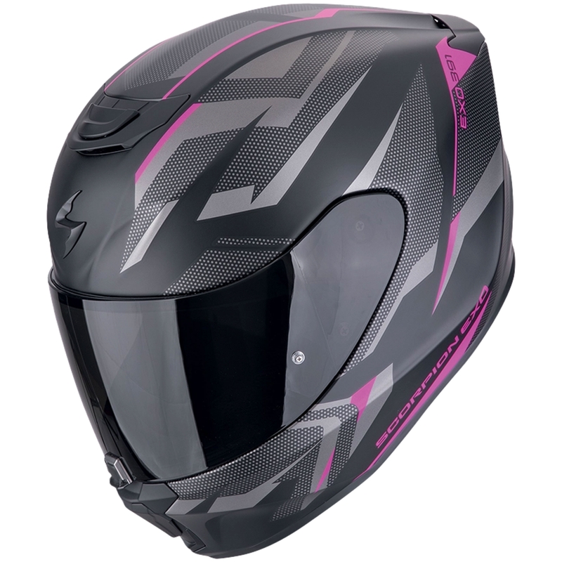 Casco integrale da moto Scorpion EXO-391 AAXO nero opaco-rosa
