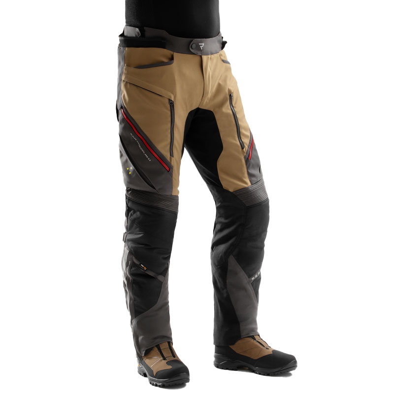 Pantaloni moto Rebelhorn Hardy 3.0 beige-grigio-rosso