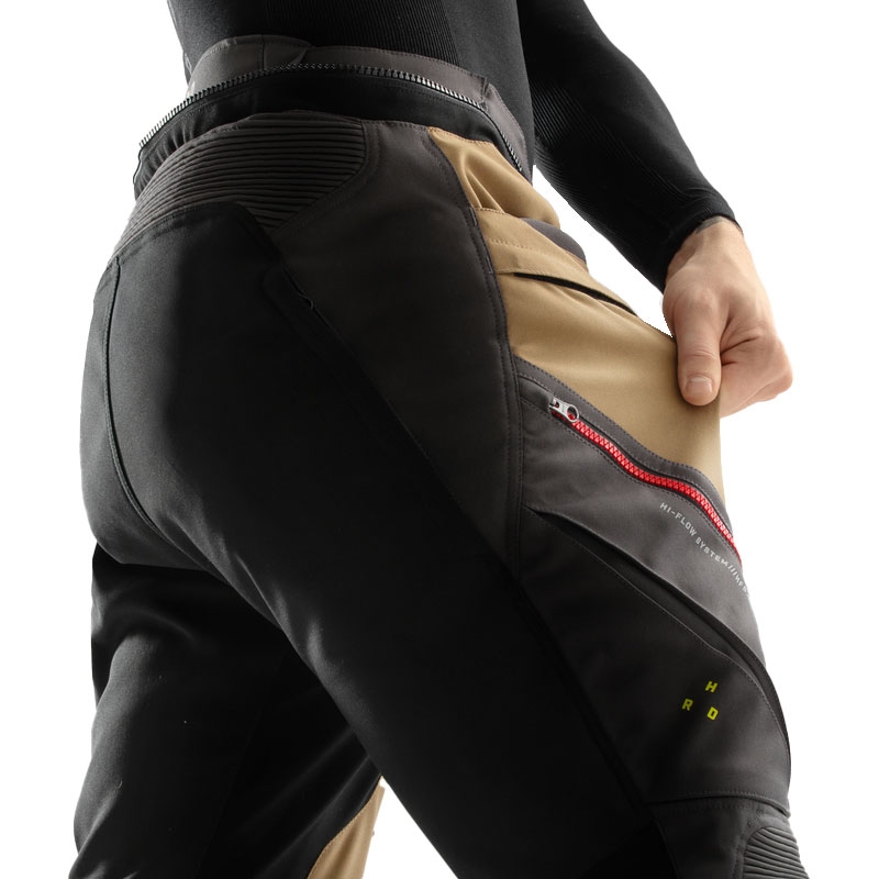 Pantaloni moto Rebelhorn Hardy 3.0 beige-grigio-rosso