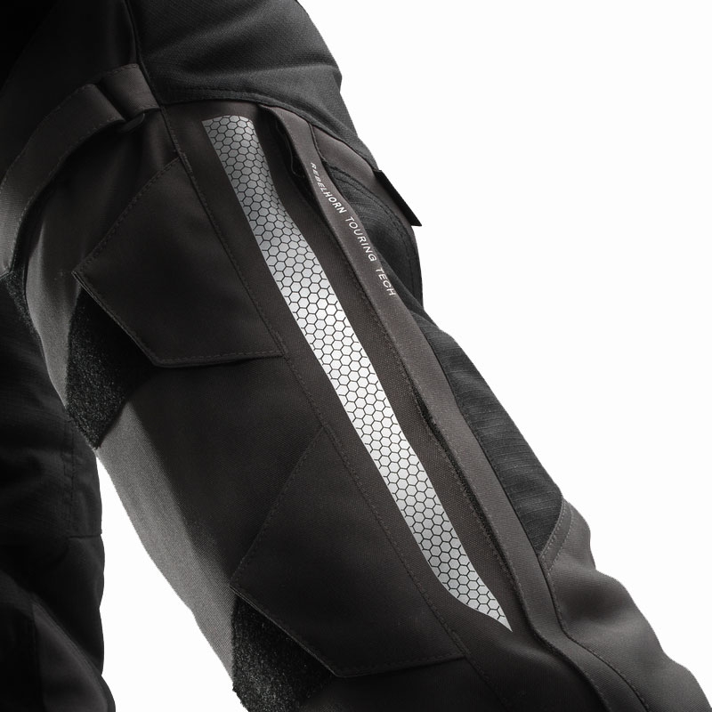 Pantaloni moto Rebelhorn Hardy 3.0 beige-grigio-rosso