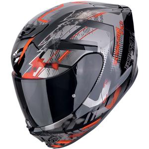 Casco moto integrale Scorpion EXO-391 CLUTTER nero-rosso
