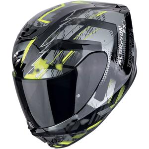 Casco moto integrale Scorpion EXO-391 CLUTTER nero-giallo fluo