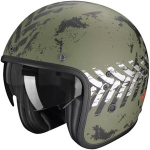 Casco moto aperto Scorpion Belfast EVO NEVADA verde-argento