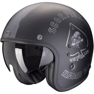 Casco moto aperto Scorpion Belfast Evo Spade Nero-Argento opaco