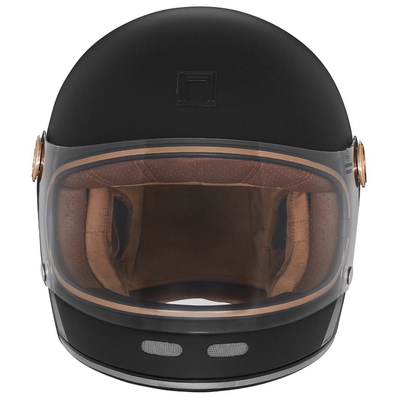 Casco integrale da moto NOX PREMIUM REVENGE nero opaco-oro