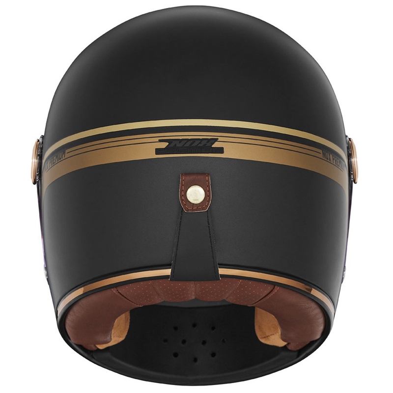 Casco integrale da moto NOX PREMIUM REVENGE nero opaco-oro
