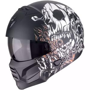 Casco moto modulare Scorpion EXO-COMBAT II GENESIS nero opaco-bianco-oro