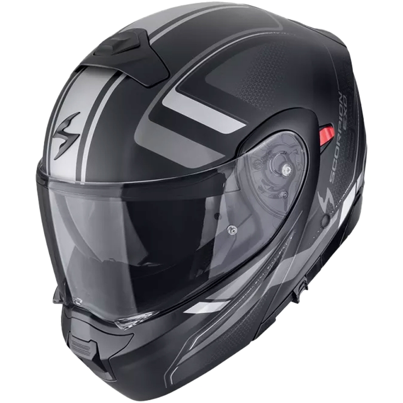 Casco moto modulare Scorpion EXO-930 EVO ARDENS nero-argento opaco